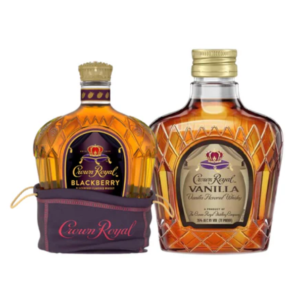 Crown Royal Blackberry 750ML and Crown Royal Canadian Whisky Vanilla 1.75L Bundle - AtoZBev