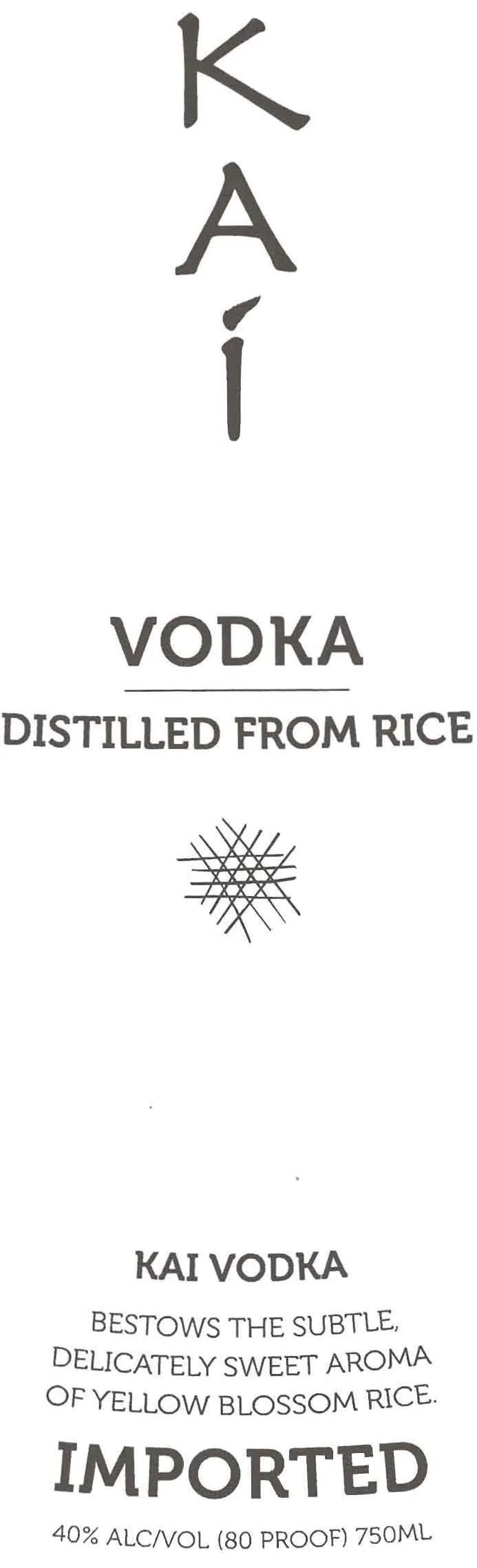 KAI VODKA 750 mL — AtoZBev