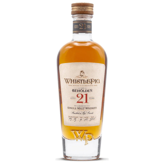 WhistlePig The Béhôlden 21 Year Single Malt Whiskey 750ml - AtoZBev