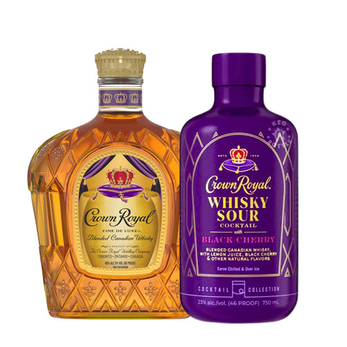 Crown Royal Sour With Black Cherry and Crown Royal Canadian Whisky Bundle - AtoZBev