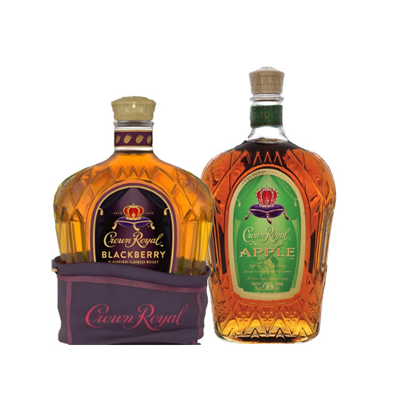 Crown Royal Blackberry and Crown Royal Canadian Whisky Regal Apple 1.75L Bundle - AtoZBev