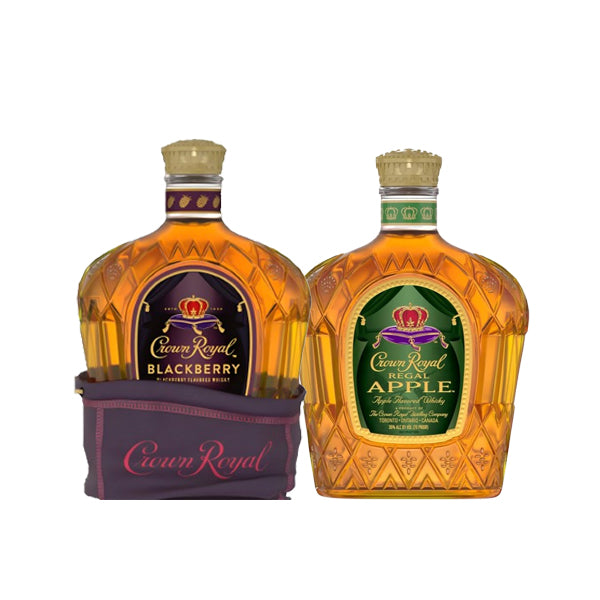 Crown Royal Blackberry and Crown Royal Canadian Whisky Regal Apple Bundle - AtoZBev