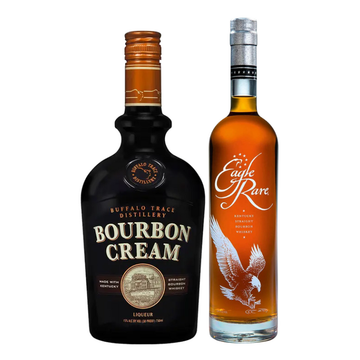 Buffalo Trace Bourbon Cream Liqueur and Eagle Rare Bourbon Whiskey Bundle - AtoZBev