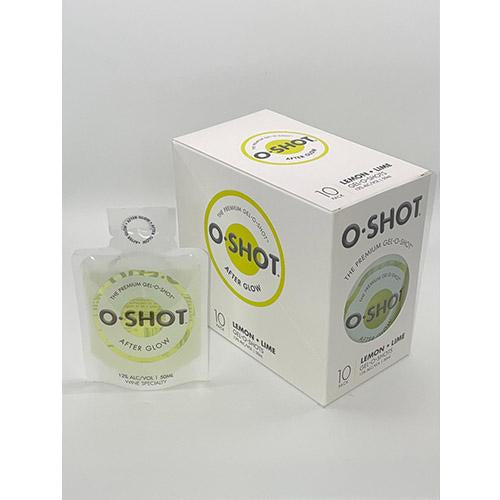 O-Shot Premium Gel O Shot After Glow Lemon Lime 10pk (50ml) - AtoZBev
