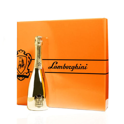 Lamborghini Wine Oro Vino Spumante With Two Glasses Gift Set - 750ML - AtoZBev