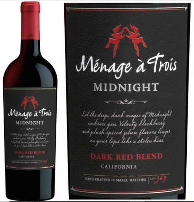 Menage A Trois Midnight Dark Red Blend - 750ML - AtoZBev